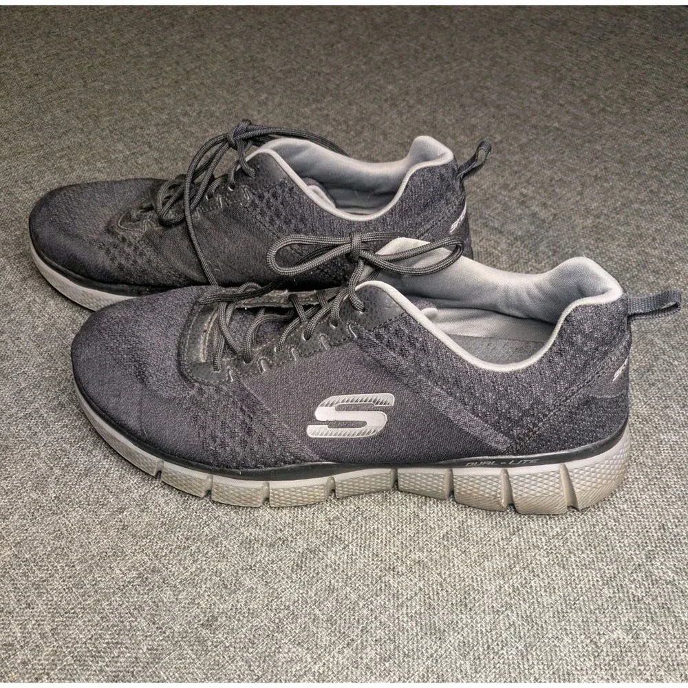 Skechers EQUALIZER 2.0 Skech-Knit Sneakers Mens 11 Extra Wide Fit Charcoal Shoes